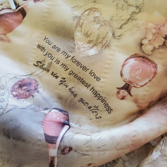 COPY - Wedding Coat White Faux Fur Waist‎ Length Lined With I love You Fabric S… - Picture 3 of 11